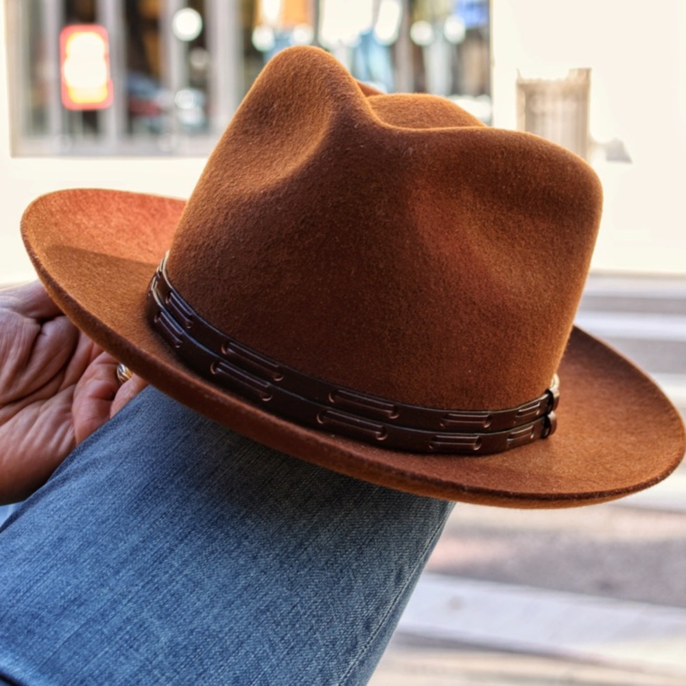 Goorin Bros ‘Yes We Can’ Brown Fedora Hat - Picture 10 of 13